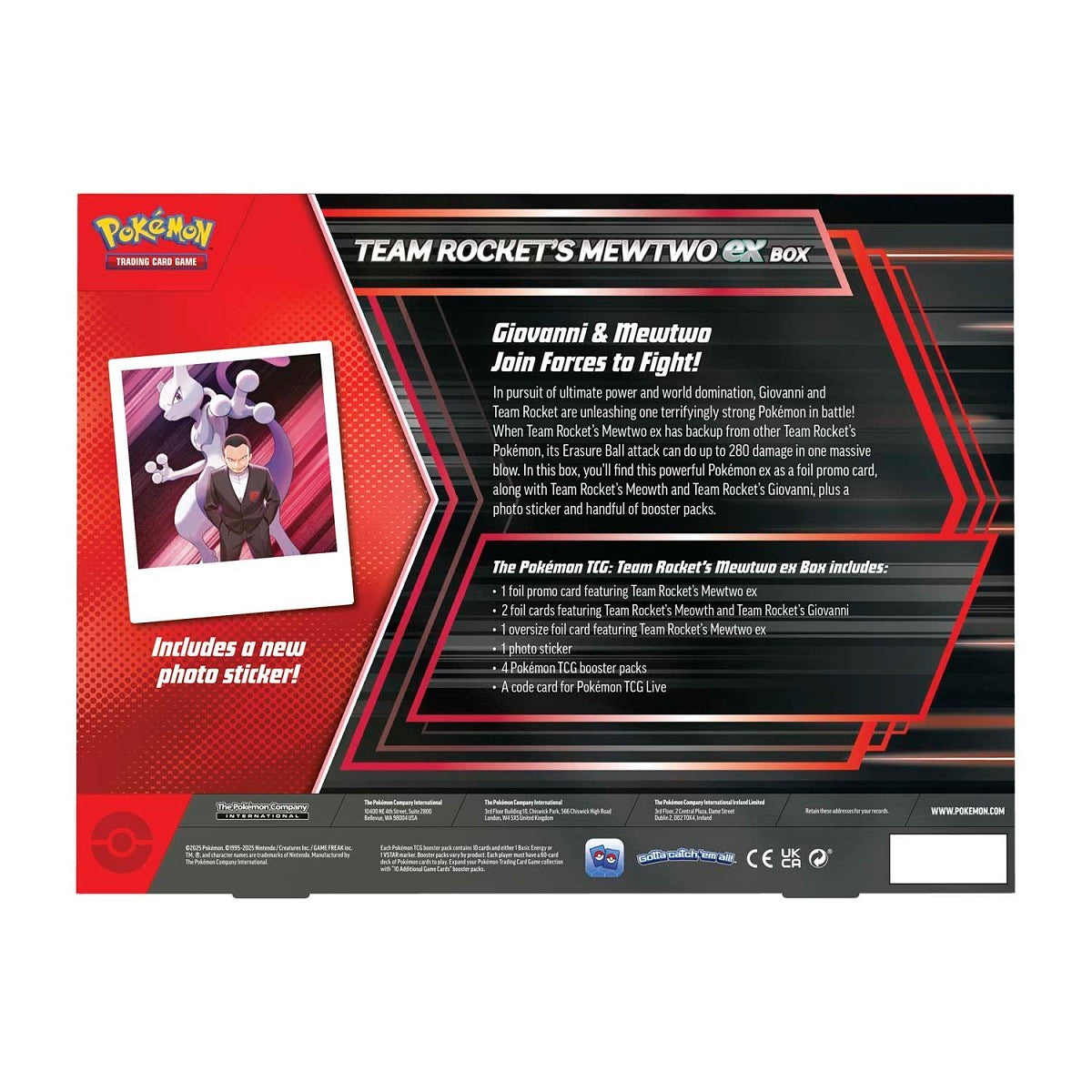 DESTINED RIVALSTEAM ROCKET'S MEWTWO EX BOX